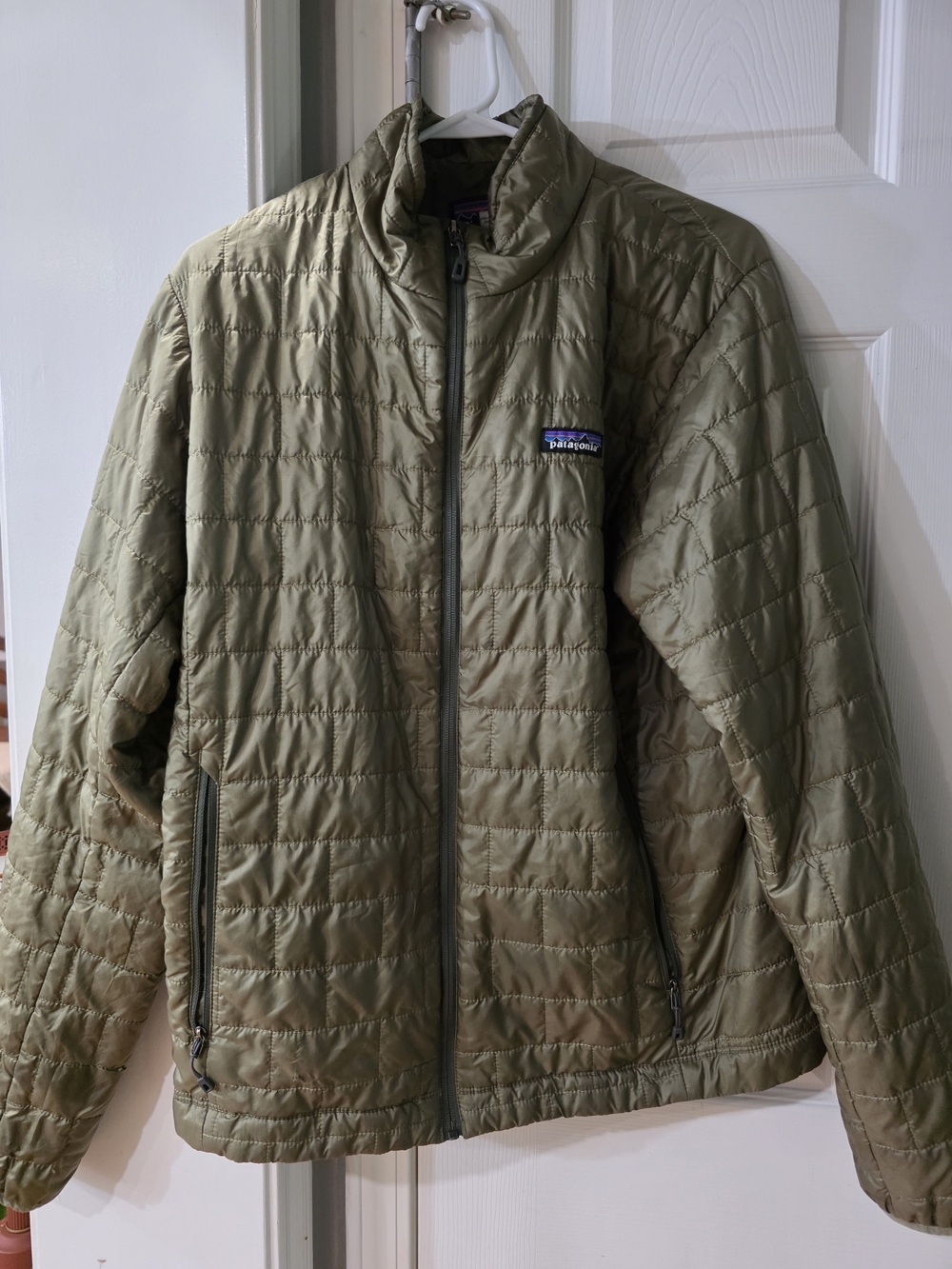 Patagonia Olive Green Quilted Puffer Jacket